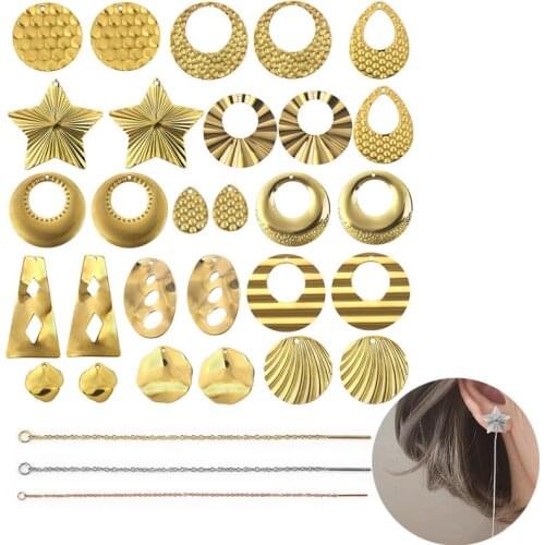 10pcs Earring Pendants Long Tassel Chain Stainless Steel Drop Earrings Making Dangle Earring Charms Jewelry Findings Accessories