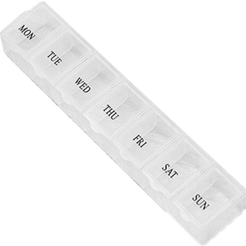 Portable 7 Lattice Weekly Medicine Pill Box Portable Size Travel Medicine Holder Tablet Storage Case Container