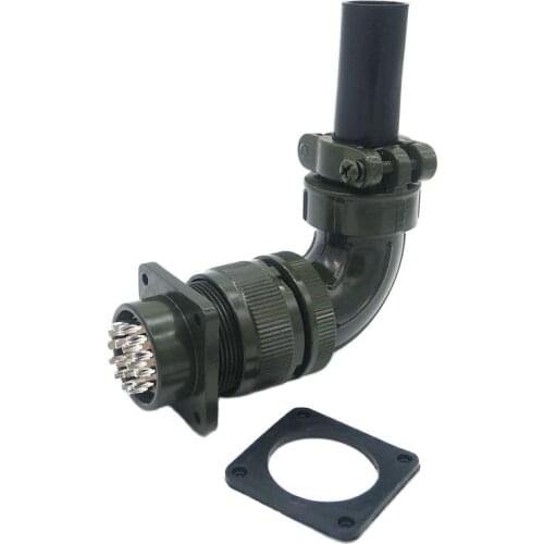 Right angle MS3102 3106A20-29S 17pin aviation connector for encoder plug servo motor connector