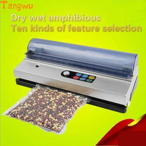 Free shipping Dry wet dual-purpose commercial vacuum sealing machine for plastic packaging food