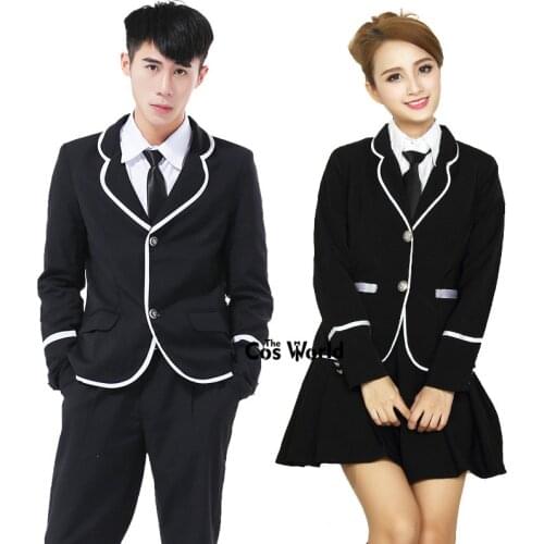 Preppy Style Student Class Japan Girls JK High School Uniform Blazer Suit Skirt Boys Coat Shirt Pant