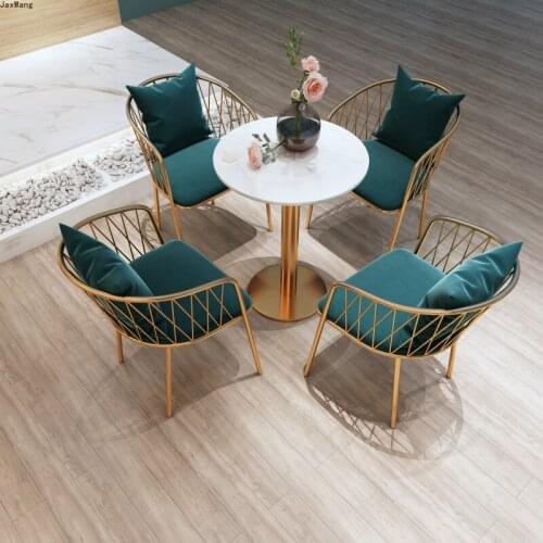 Nordic Dining Chair Luxury Dessert Chair Combination Backrest Chair Leisure Beauty Dining Chairs Kitchen Furniture