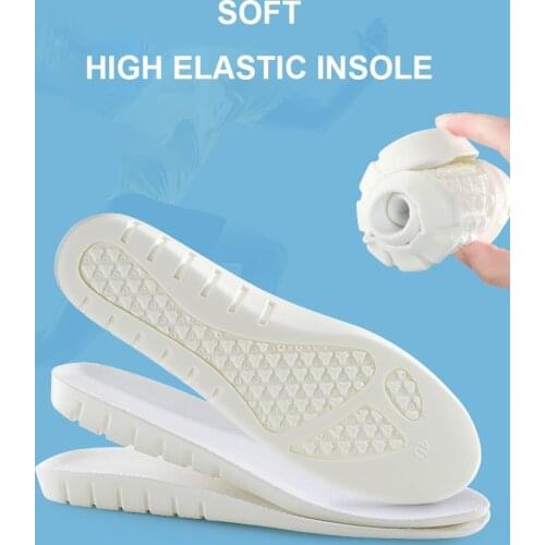 1 Pairs PU Sport Insoles Soft High Elastic Breathable Damping Insert Boots Light Shoes Pad for Men Women Running