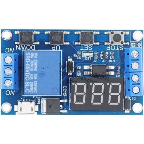 5V Micro USB LED Automation Delay Timer Control Switch Relay Module Display