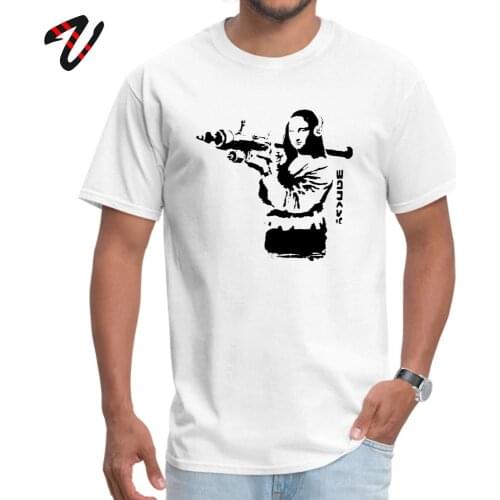 Street Art T-shirt For Men Banksy Mona Lisa Tops CCCP Tee Shirts 100% Cotton Fabric Clothing O Neck Character Women Tshirt XS
