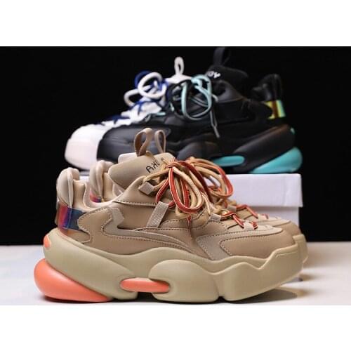 European womens shoes spring and autumn 2021 new casual shoes wild platform shoes British style thick-soled high-top shoes