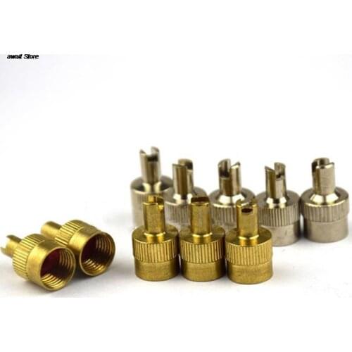 1pc Copper Slotted Head Valve Stem Cap Car Motorcycle Valve Wheel Tire Valvol Lid