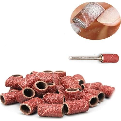 100 Pcs Sanding Band Drill File Machine Bits Grinding Ring Nail Art Ideal For Electric Nail Art Machine Drill Bits Fashion Girl