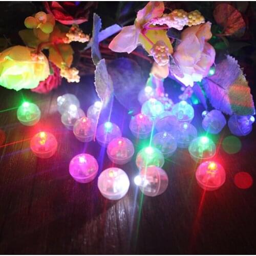 100Pcs/pack Color Round Mini Led RGB Flash Ball Lamp Lantern Balloon Lights For Halloween Christmas Wedding Party Decoration