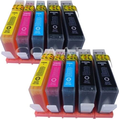 10x Compatible ink for hp 364 364XL cartridge for hp Officejet 4610 4620 4622 , Photosmart 5510 5520 C309a C410b inkjet Printer