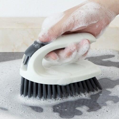 2 In 1 Cleaning Brush With Handle Household Gadgets Multifunction Kitchen Crevice Brush Shoe Laundry Brush Home Accessories
