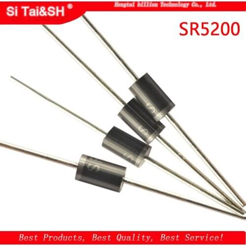 20PCS SR5200 Schottky Barrier Rectifier Diode 5A 200V DO-201AD/DO-27