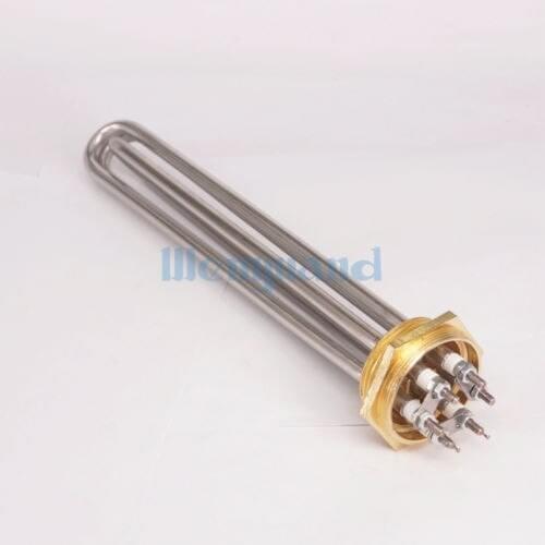 380V 6000W DN40 1-1/2" BSP Male Brass Head & 201 Stainless Steel Tube Electric Water Heater Element For Tank