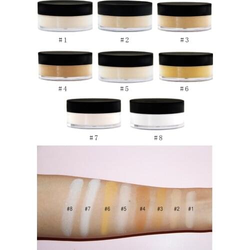 8 Colors Soft Smooth Skin Finish Loose Powder Oil Control Waterproof Long Lasting Face Makeup Beauty Cosmetics Custom Your Logo