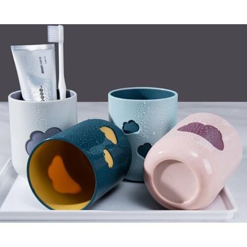 1PCS Tooth Mug Household Plastic Rinse Cup Brush Cup Multifunction PP Material Washing Tooth Cup Wash Cups Bathroom Accessories