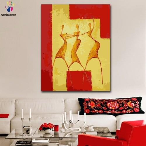 DIY colorings pictures by numbers with colors Picasso three dancing women picture drawing painting by numbers framed Home
