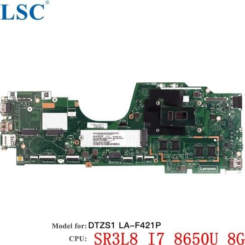 For Lenovo ThinkPad X380 YOGA Laptop Motherboard I7-8650 8G LA-F421P