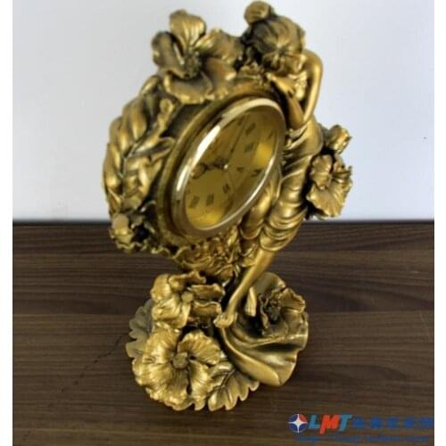 EUROPEAN RESIN SEAT CLOCK PENDULUM LIVING ROOM TV CABINET HOME DECORATION FASHION PENDULUM HANDICRAFT CHARACTER ARRANGEMENT