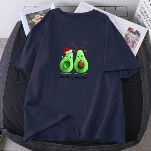 Print Avocado T-shirts Woman Hip Hop Summer Female Clothing Fashion Loose 2021 High Quality Short Sleeve Tees Casual Camisetas