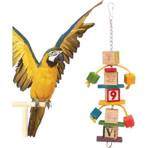 Parrots Toys And Accessories Bird Toy For Conure Stand Budgie Parakeet Supplies Cage Decoration Building Blocks jouet oiseaux