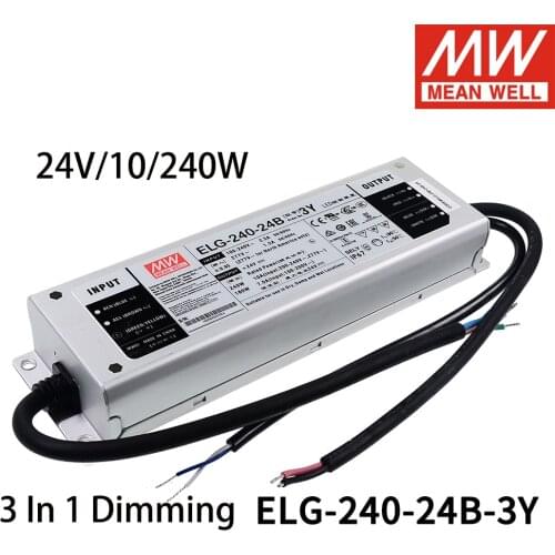 MEAN WELL ELG-75 ELG-100 ELG-150 ELG-200 ELG-240 12V 24V 36V 42V 48V 54V A/B Type Switching Power Supply 3 IN 1 Dimming