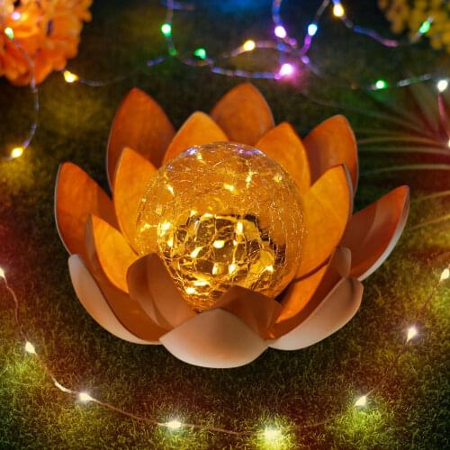 Lotus Solar Light Outdoors Floating Flower Solar Lamps for Swimming Pool Wedding Courtyard Garden Decoration Lights Dropshipping