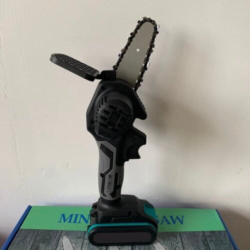 4" Mini Cordless Electric Chainsaw Handheld Electric Pruning Saw Without Battery Home Garden Logging Power Tool Wood Cutter
