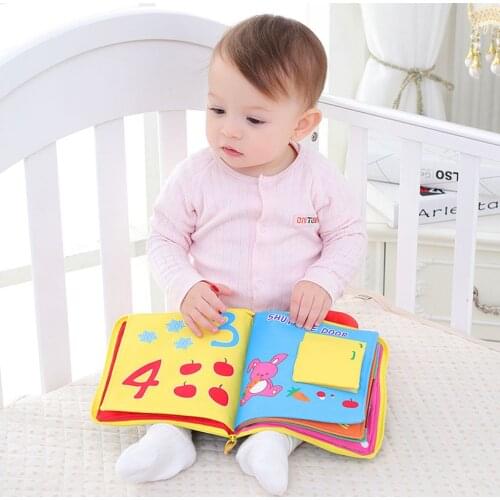 Soft Baby Cloth Books Learning To Read Intelligence Development Early Learning Educational Toys Birthday Gift for Children Kids