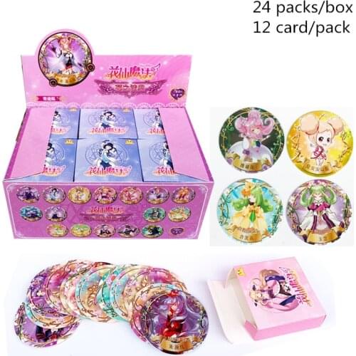 Original Flower Fairy Magic tcg cartas carte Round shape games card 288 Pcs/Box Children Birthday Gift Cards