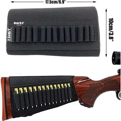 Shotgun Sinper Rfile Gun Bandolier Cartridge 12/20 G Gauge Bag Ammo Buttstock 5.56 7.62 Mauser Hunting Gun Accessories AR15
