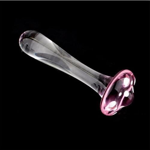 Crystal Mushroom Penis Glass Mens Womens G-Spot Anal butt plug Beads Masturbation erotic Expander adults Sex toys Products