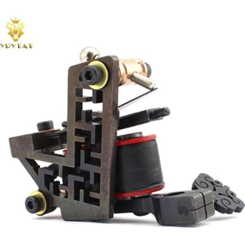 Handmade Iron Luos Tattoo Machine Gun 10 Wrap Coil 25mm Height Supply LTM
