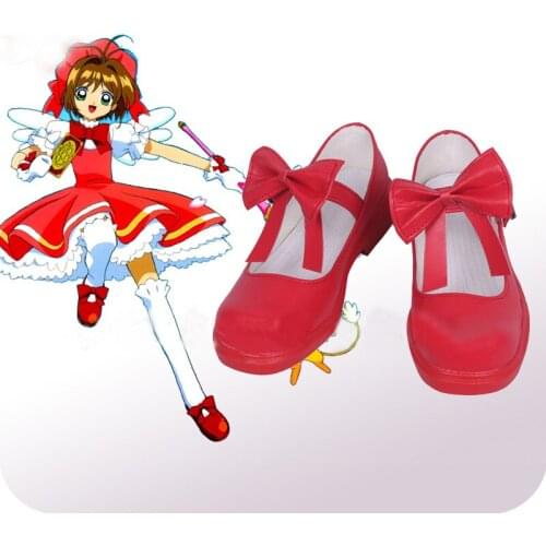 Cardcaptor Sakura Kinomoto Sakura Cosplay Shoes Boots Womens Halloween Carnival Party Costume Accessory