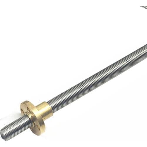 3D Printer CNC Parts THSL-350-1D Length 350mm T-type Stepper Motor Trapezoidal Lead Screw 8MM Thread 1mm with 1pcs T8 Copper Nut