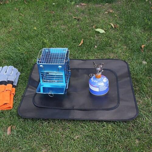 High quality Outdoor Camping Silicone Fireproof Flame Retardant Cloth Picnic Barbecue Insulation Mat Can Be Easily Stored
