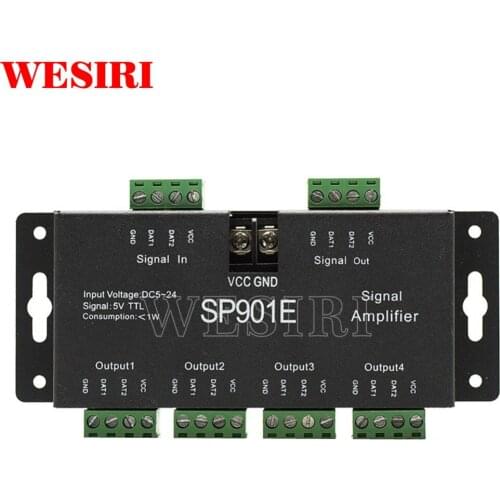 SP901E SPI TTL LED Signal Amplifier For WS2811 SK6812 APA102 DMX512 LED Strip Module