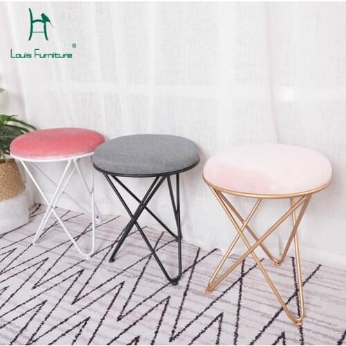 Louis Fashion Stools Ottomans Modern Minimalist Bedroom Princess Princess Dress European Makeup Chair European Style