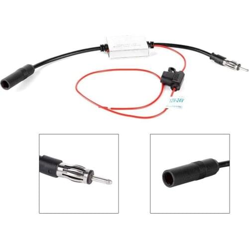 Universal 80-108MHz All-metal housing Radio Amplifier 12-24V Car FM Radio Aerial Antenna Signal Reception Amplifier Boosters