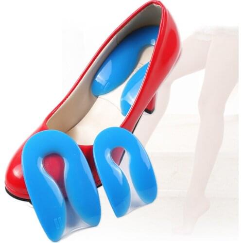 2pcs=1pair Silicone U-Shape Shoes Inserts Heel Cup Plantar Fasciitis Heel Protector Heel Cushion Men Women Heel Protector Pad