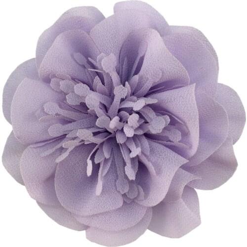 50pcs/lot ,9cm chiffon flower Corsage with floral core hot sale DIY hair fashion accessories