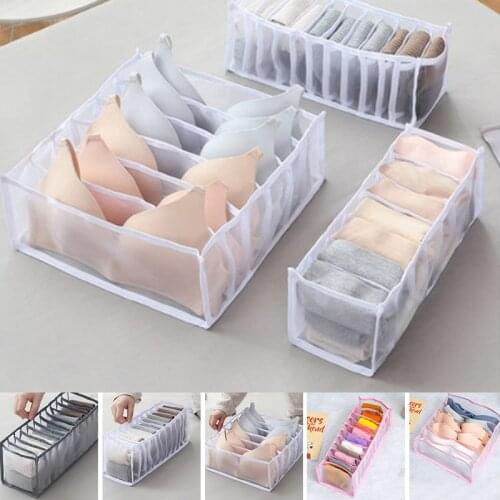 6/7/11 Grids Travel Drawer Divider Storage Underwear Storage Box Closet Bra Socks Glove Scarves