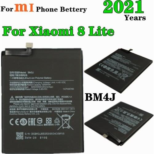 2021 Years BM3J Phone Battery For Xiaomi 8 Lite MI8 Lite Rechargeable Battery 3350mAh Replacement Batteries