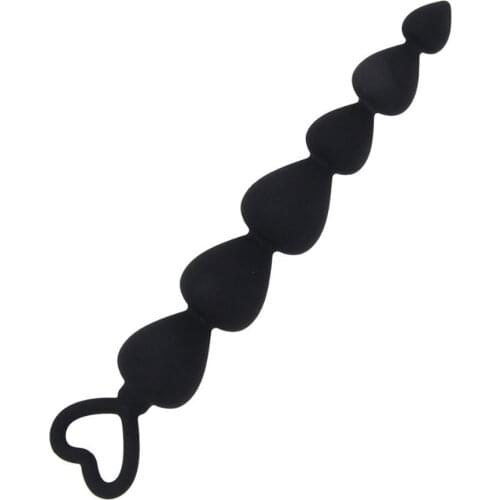 6 Beads Anal Silicone Butt Plugs Ball Ass Massage Anal Butt Plug Dilator Long Anal Plug Adult Sexual Toys for Gay Men Woman