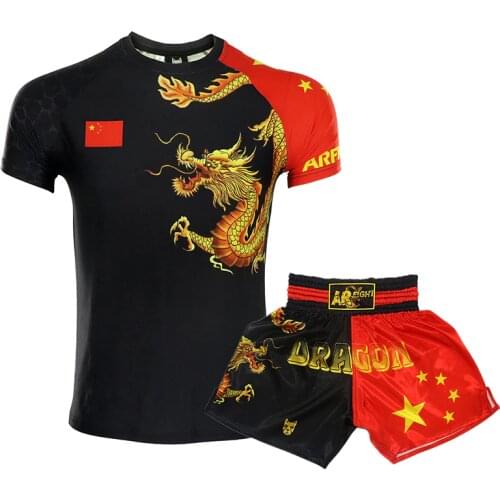 Quick Dry Fighting MMA Shorts Jerseys Training T Shirt Muay Thai Sweatshirt Jiu jitsu kickboxing bjj rashguard for men boxeo
