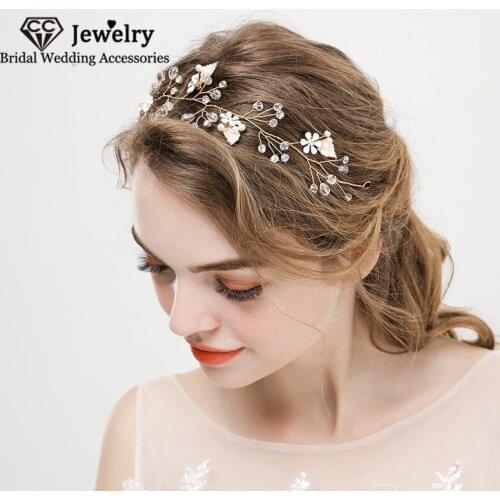 CC Hairbands Wedding Hair Accessories for Women Engagement Jewelry Bridal Headdress 100% Handmade Headpiece Headbands Gift HS131