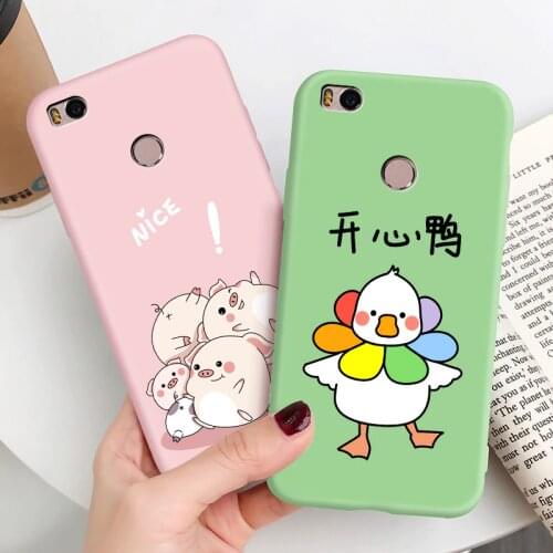 Case for Xiaomi 4s Cute Cartoon Protective Phone Case Candy Color Frosted Soft Silicone Cover for Women
