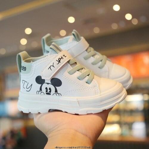 Original Disney Cartoon Mickey Children Shoes For Boys Girls Sport Sneakers Kids Leisure Casual Shoes Breathable Running Toddler