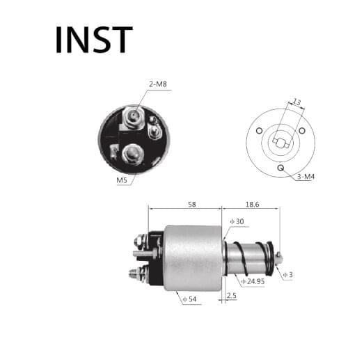 ELECTROMAGNETIC SWTICH SOLENOID FOR 12V 1.2KW 594118 594140 594426 490