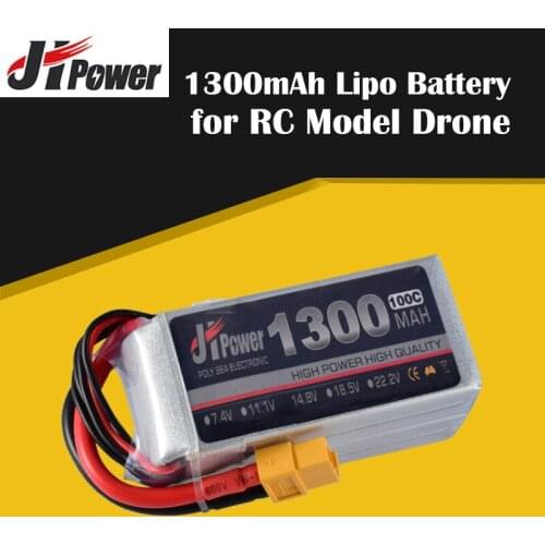 Good JHPower Original Rechargeable Battery 14.8V 1300mAh Lipo Battery with XT60 Plug 4S 100C for RC Car Helicopter