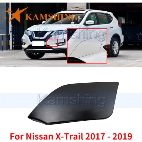 Kamshing For Nissan X-Trail XTrail 2017 2018 2019 Front Bumper Trailer Hook Cover Cap Towing Hook Cover Cap Shell Trim Hood
